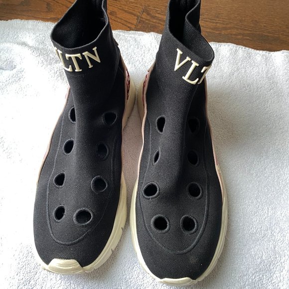 Valentino Garavani VLTN Heroes High Top Sneaker Women Black Pink - Picture 5 of 7